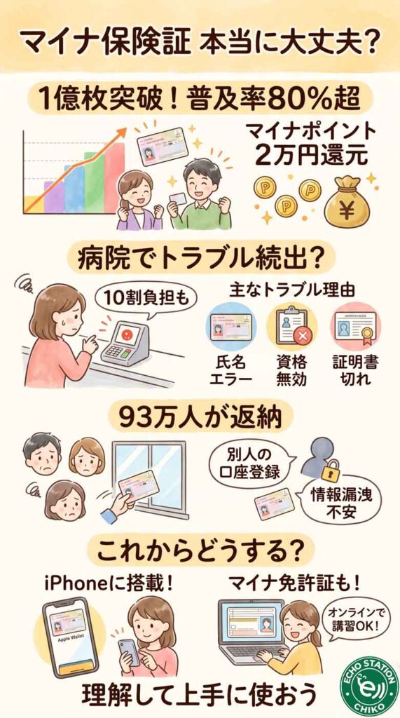 マイナ保険証、本当に大丈夫?93万枚返納・病院トラブル続出の裏側を解説 インフォグラフ