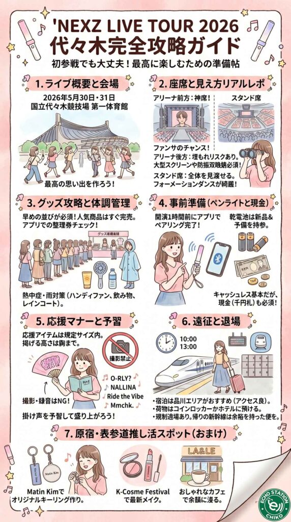 NEXZ代々木ライブ2026！初参戦でも後悔しない完全攻略ガイド インフォグラフ