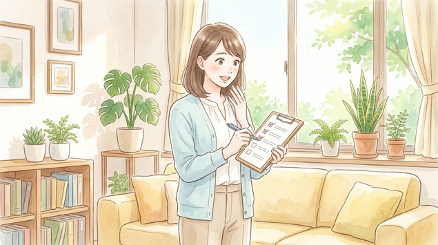 PIC3 | alt: 「やめていい対策」リストを確認して驚く女性のイラスト