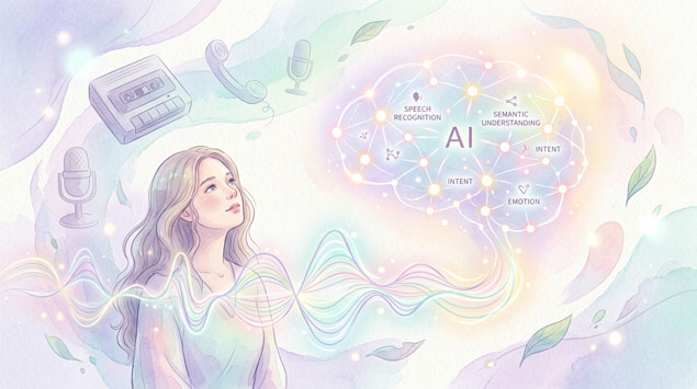 ▶AIが音声を解析しているイメージ