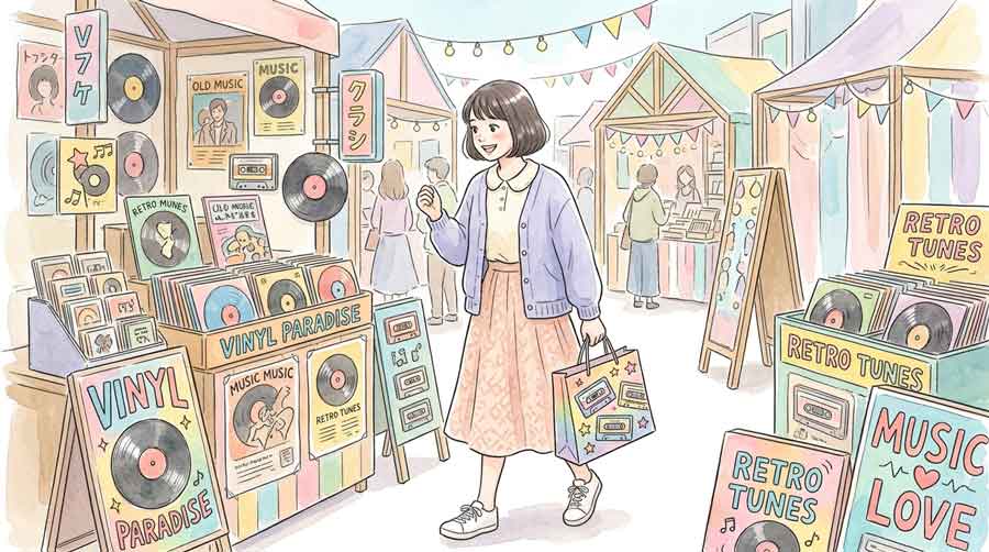 ビートルズ来日60周年 原宿ポップアップストアで買い物を楽しむ女性