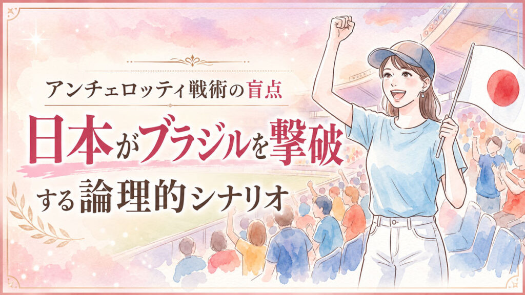 深夜に日本代表ユニフォームを着てソファで興奮しながらスマホを見る女性