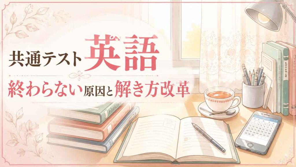 共通テスト英語リーディングが終わらない原因とは？時間が足りない人のための解き方改革