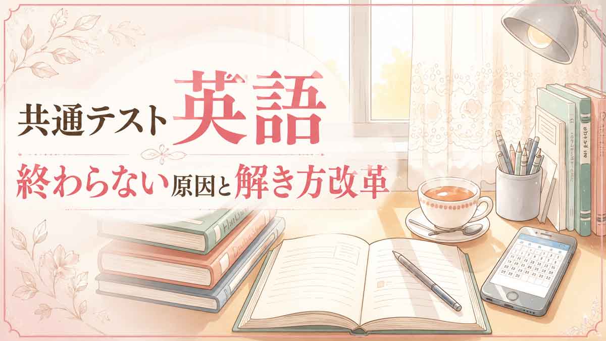 共通テスト英語リーディングが終わらない原因とは？時間が足りない人のための解き方改革