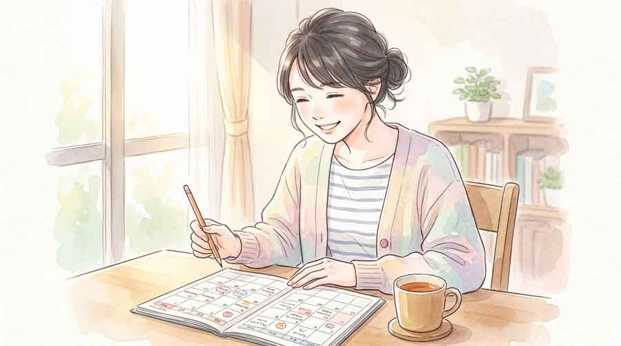 PIC2 | alt: ドへの出資の仕組みを示した資料を眺める女性