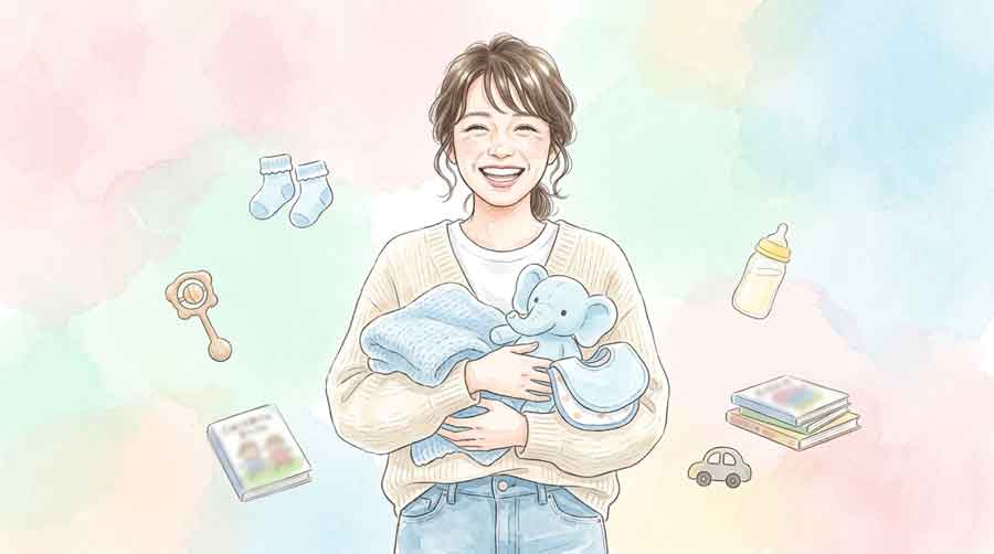 スマートフォンでInstagramを見て微笑む30代の日本人女性
