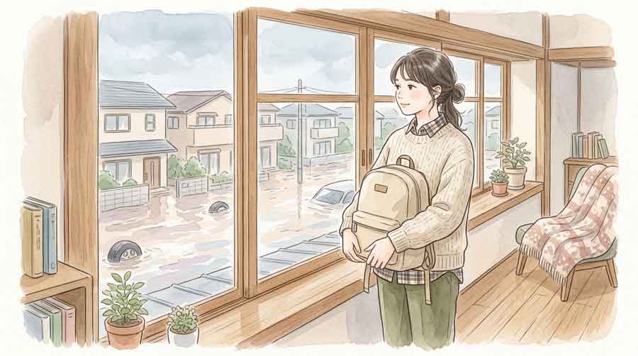 家の中で安全を確保するイメージ