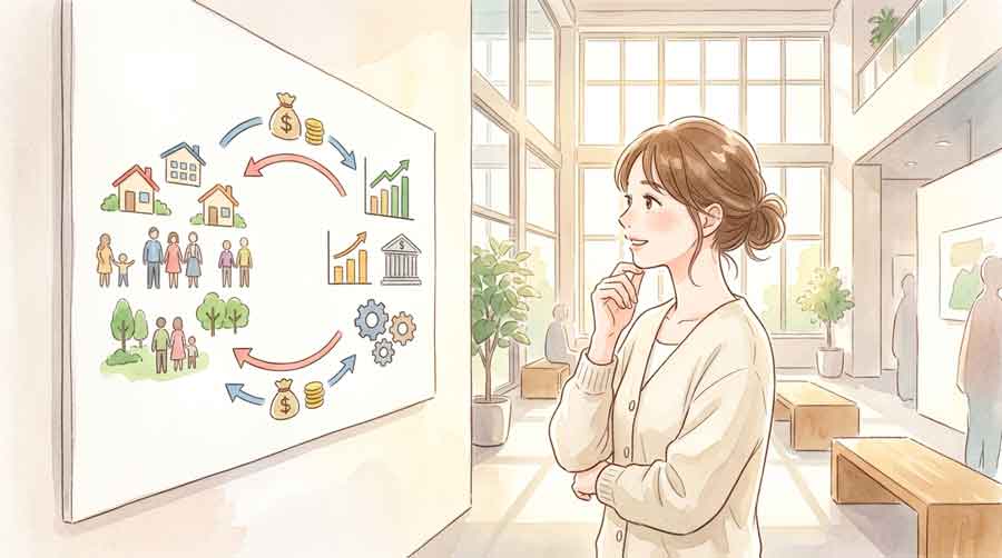 非正規雇用と正規雇用の賃金格差をグラフで示したイラスト
