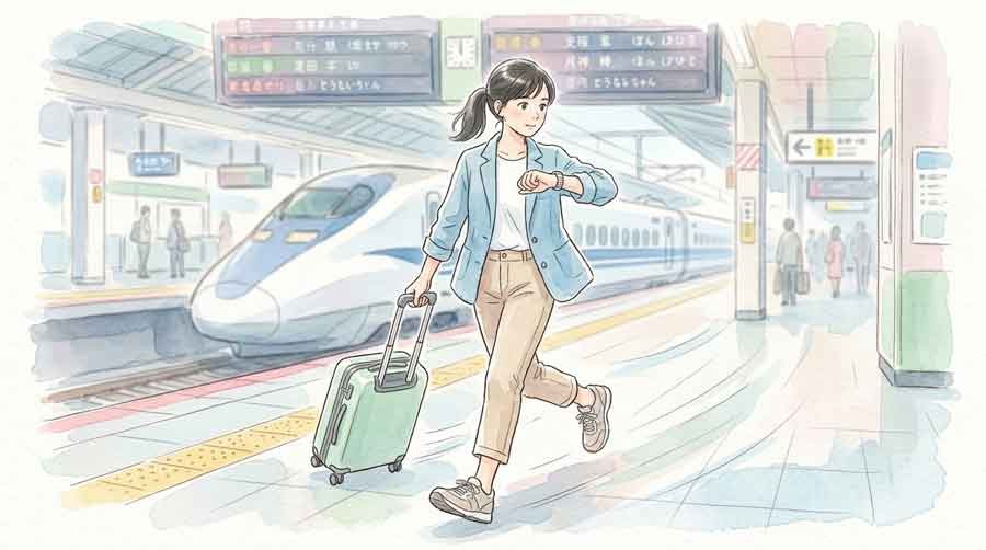 機内で座席がバラバラで困る女性の後ろ姿