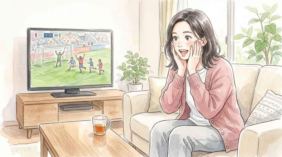 W杯準々決勝イングランド対ノルウェー戦、前半のゴールシーンを再現したイラスト