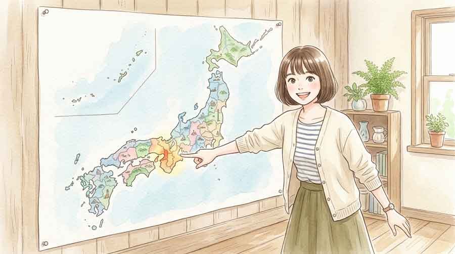 大阪の街並みと副首都法案の関係を考える様子