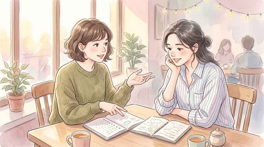 親のNISAとこどもNISAを比較検討する家族