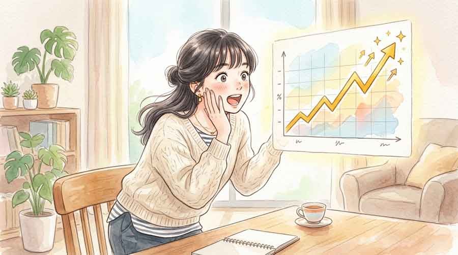 税関の書類と金の延べ棒を見比べて驚く女性