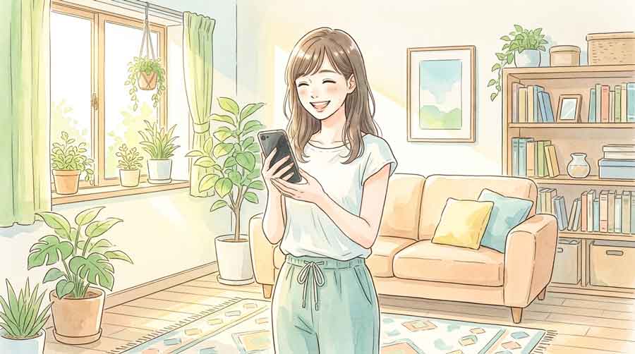 ゴミ袋の値段変化を気にしながら買い物する女性