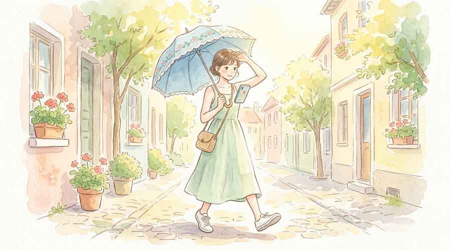 校庭でWBGT計を確認する部活動の生徒たち