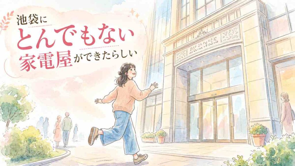 ヨドバシ池袋と西武池袋本店が同居する巨大商業ビルの外観イメージ