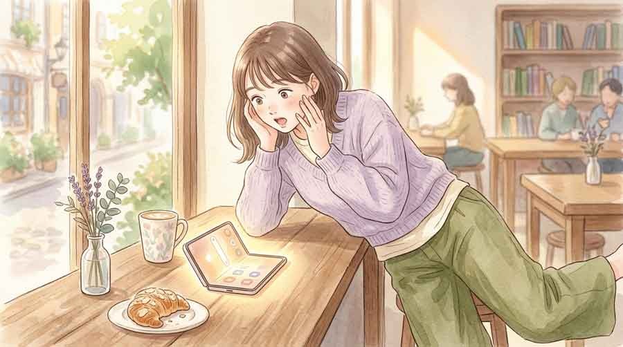 iPhone折りたたみの発売時期と価格を解説する女性のイメージ