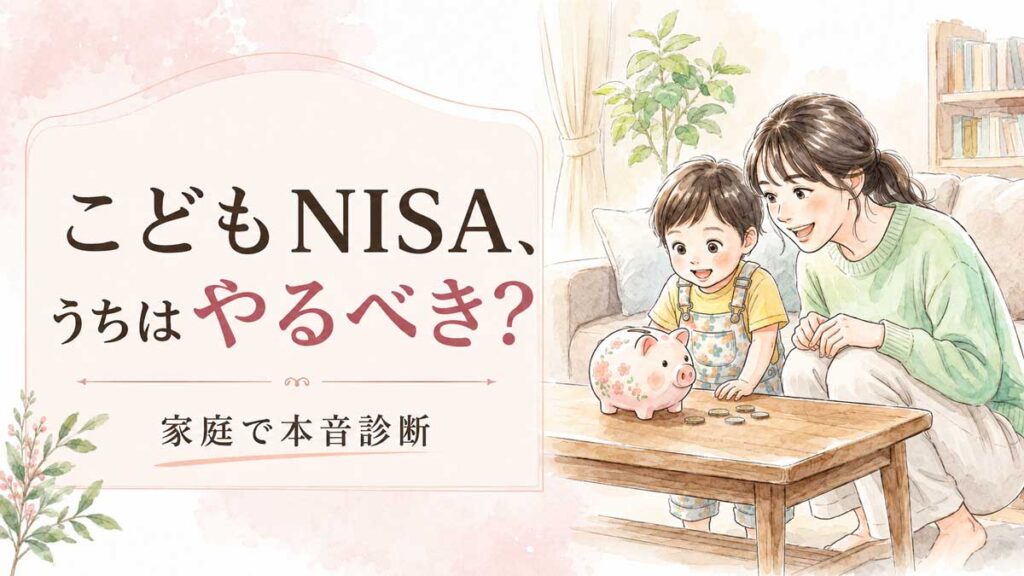 こどもNISA家庭の判断基準を親子で考える様子