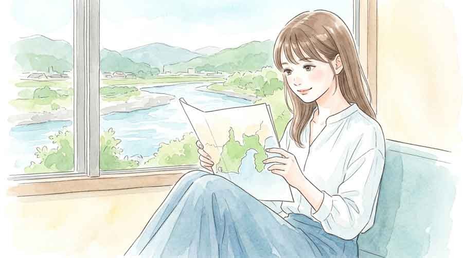 静岡県の着工容認会見と自然環境保全協定をイメージした資料と地図