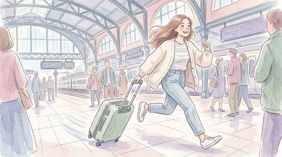 東京から大阪へ日帰り出張する女性のイメージ