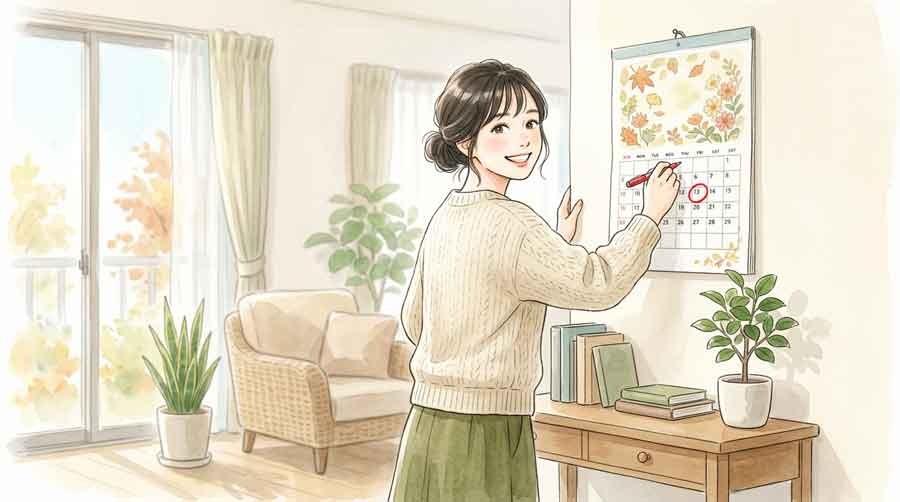 無印良品「着るスキンケア」の発売日2026年8月10日を示すカレンダーイメージ