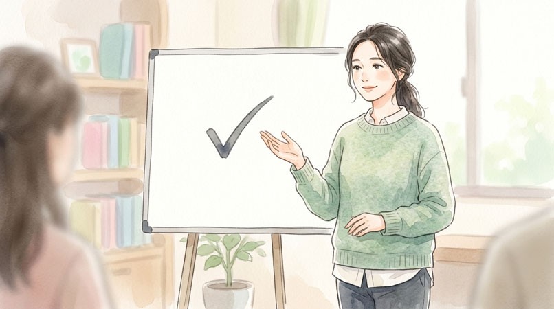 マイナンバー現金給付は決定していないと説明する落ち着いた女性