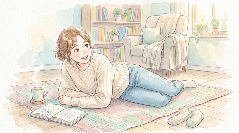新聞やスマホでニュースを読み込み理由を探る女性