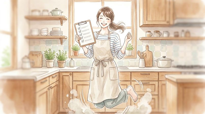 給付金の対象条件をチェックリストで確認する女性