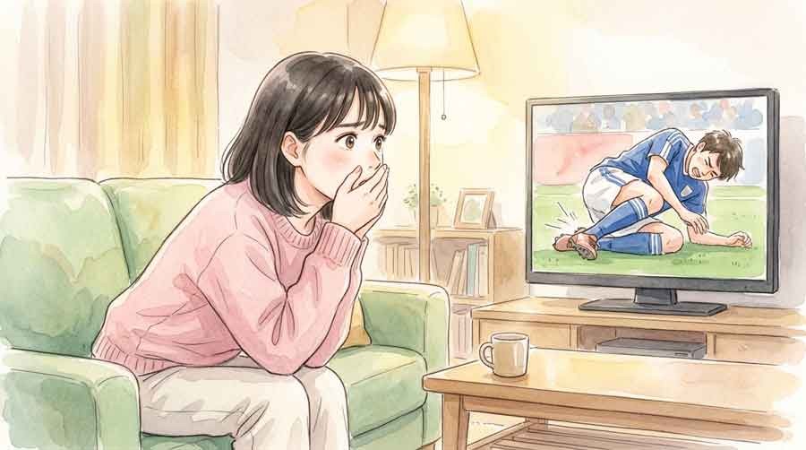 エムバペの足首の怪我の最新情報を伝える画像