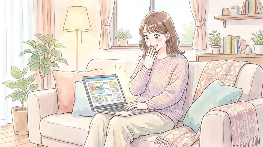 ポケモン30周年バーガーのニュースに驚く女性