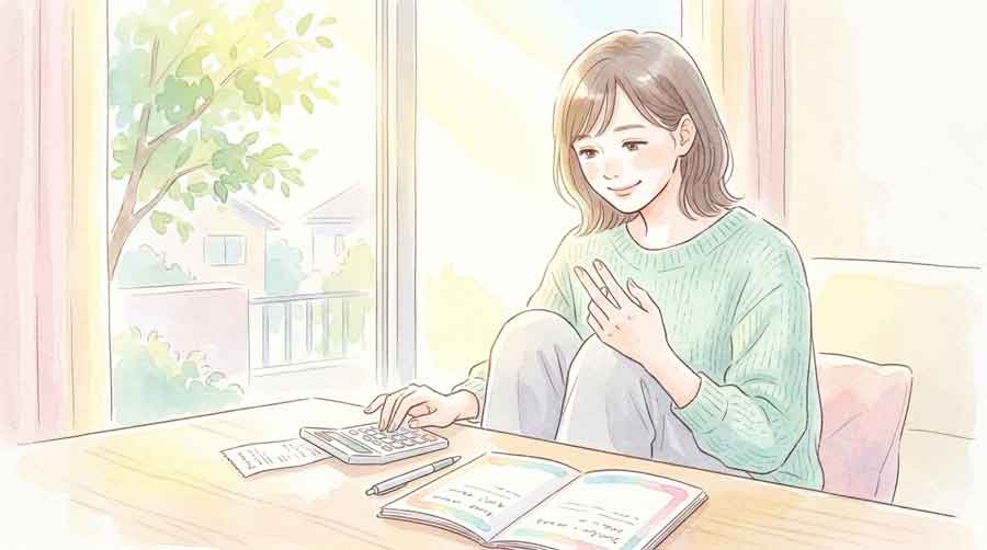 ポケモン30周年バーガーの売り切れ対策を試算する女性