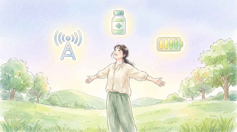 新素材開発や創薬の未来を想像してわくわくする女性
