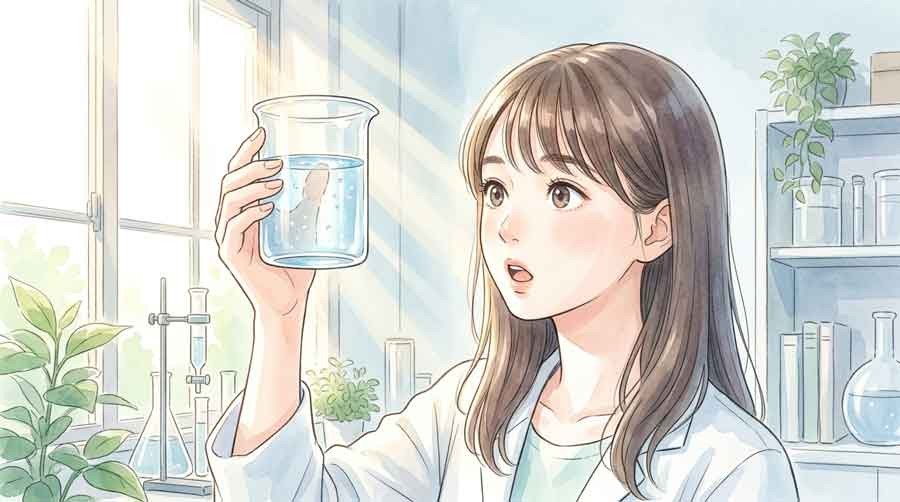 半導体 水 なぜ必要か超純水の工程を見つめる様子