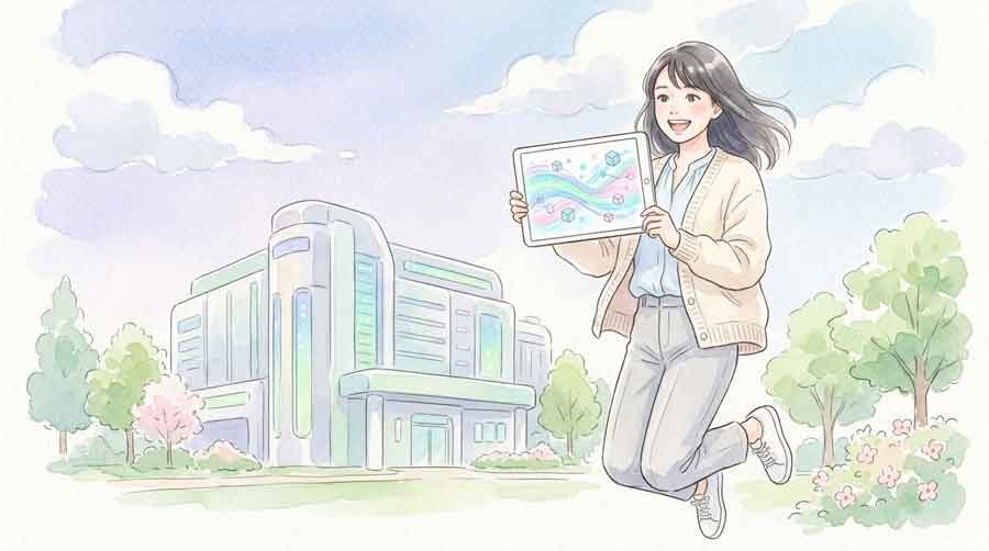 AIとデータレイクの仕組みを整理するイメージ