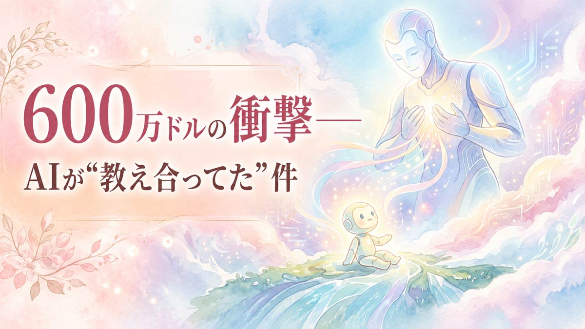 AI蒸留とは何か驚く表情で見つめる女性とスマホの光