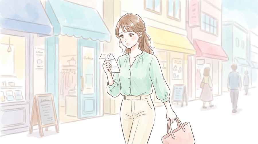 リセール 売れない 電子チケット 分配 困惑した女性がスマホを見ている