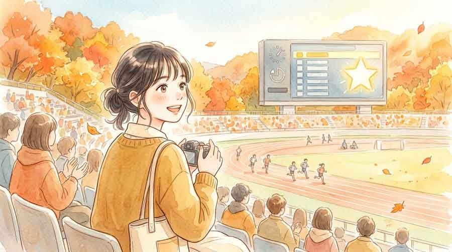 全日本大学駅伝関東選考会で力走する東海大学の選手のイラスト