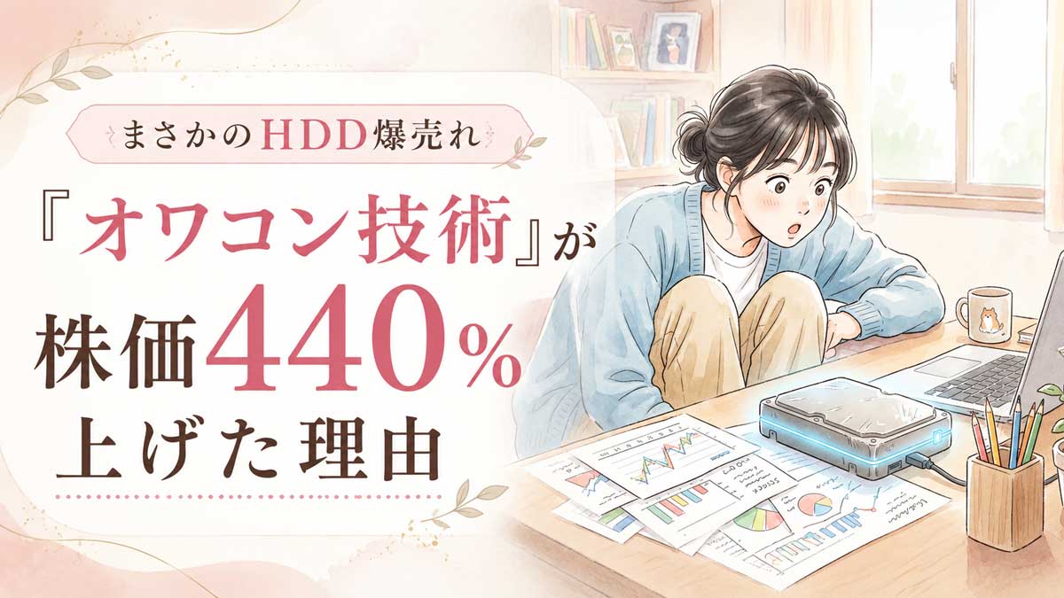 HDD AIで復権、驚く女性とデータセンターのイメージ