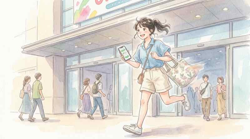 コミケ108当日券はどこで買える?午後入場の仕組みを解説する会場前のイラスト