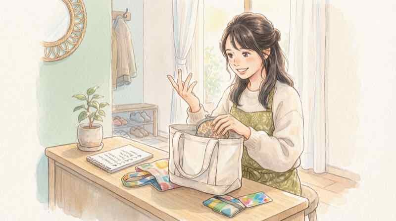 コストコ フードコート 現金派の持ち物を書き出したチェックリストのメモ