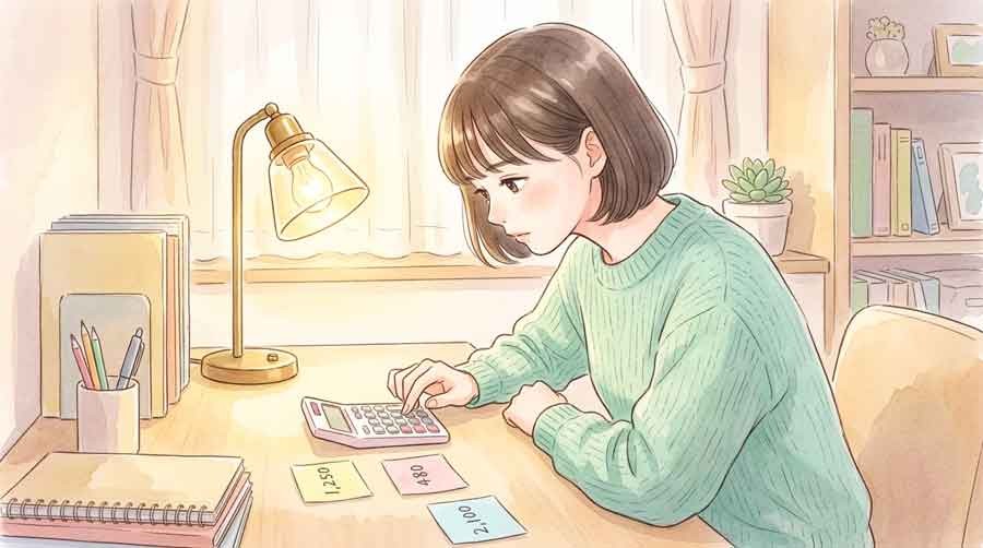 手取りの変化を家計簿で確認するちこ