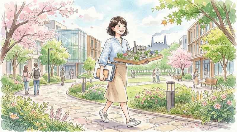 佐賀大学や福島県大熊町の研究拠点を表すイメージ
