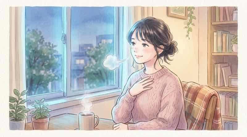 地球への危険はないと知って安心する女性