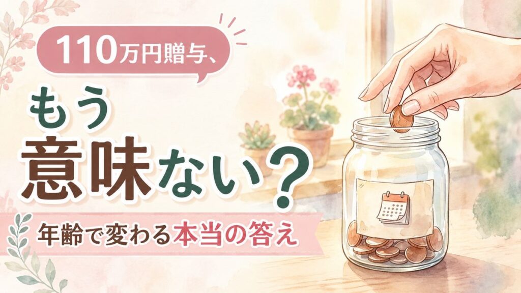 暦年贈与7年ルールで悩む親子が通帳を見ながら話し合う様子