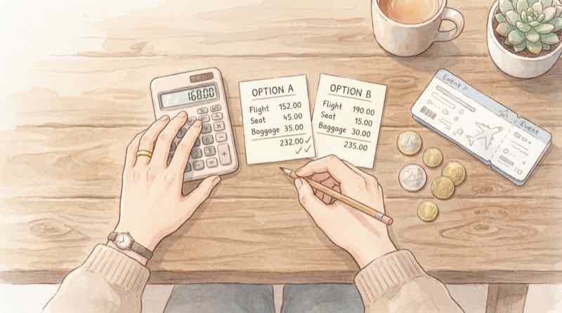劇団四季アナ雪の子連れ座席の料金を電卓で計算して比べる親の手元
