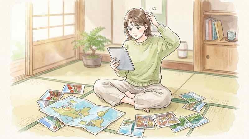 宮崎駿監督が否定した九份説を調べる女性