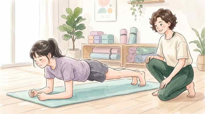 青学 青トレの体幹強化を象徴する、インナーユニットを鍛える選手のイラスト