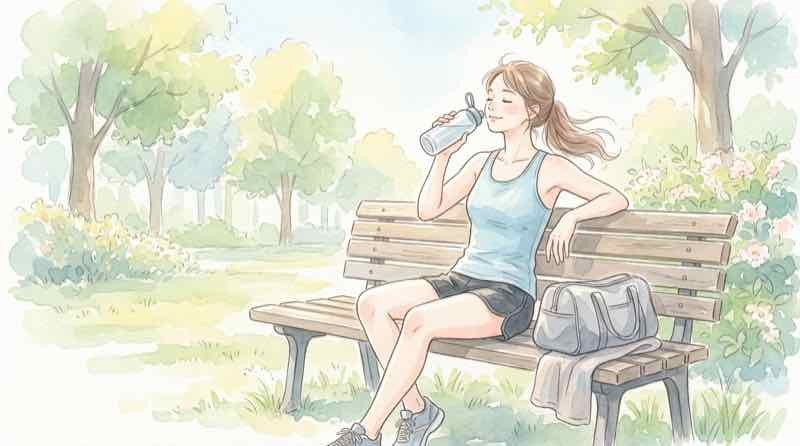 青学 駅伝 夏合宿明けの調整期、疲労を抜く軽いジョグのイラスト