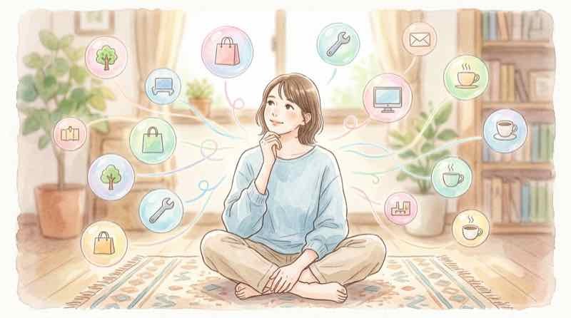 光回線 苦情の相談先を指差して確認する女性のイラスト