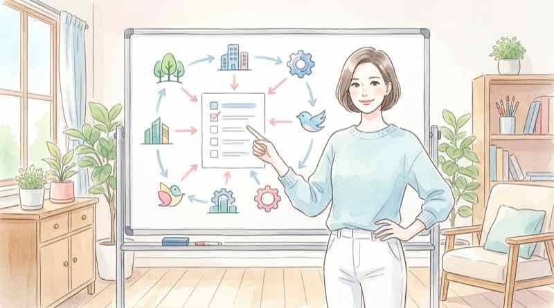 光回線業界の複雑な関係を整理するたらい回しのイラスト